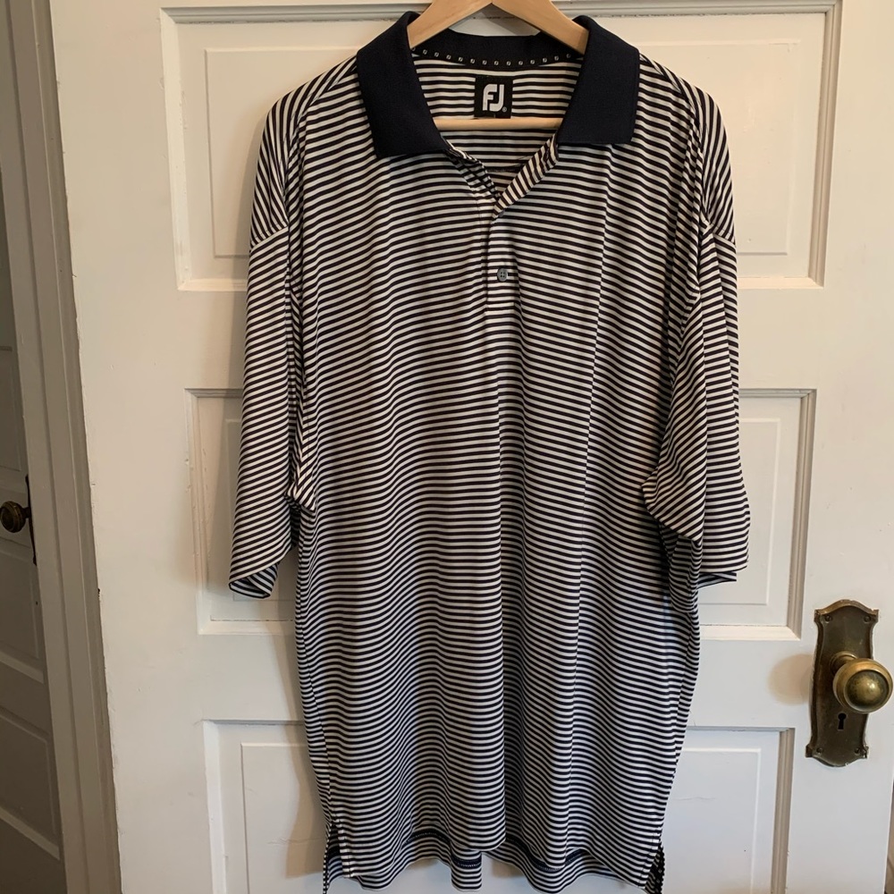 FJ Foot Joy Men’s golf polo, striped, size XL